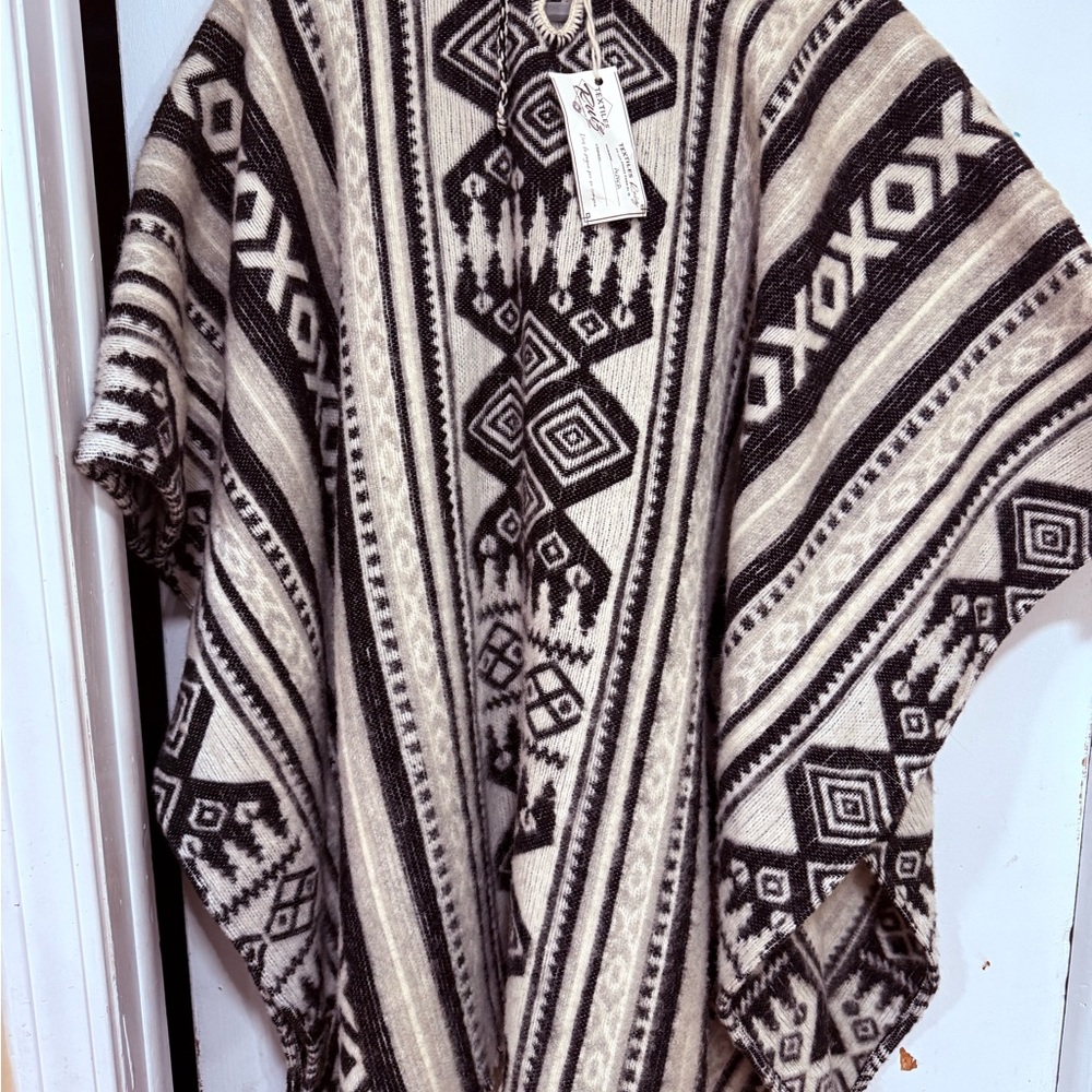 Geometric Patterned Poncho